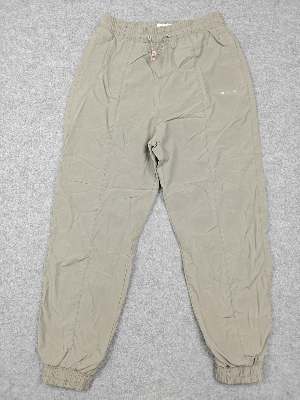 Wilo The Label Jogger Pants Womens XS Beige Elastic Waist Zip Pocket Hiking